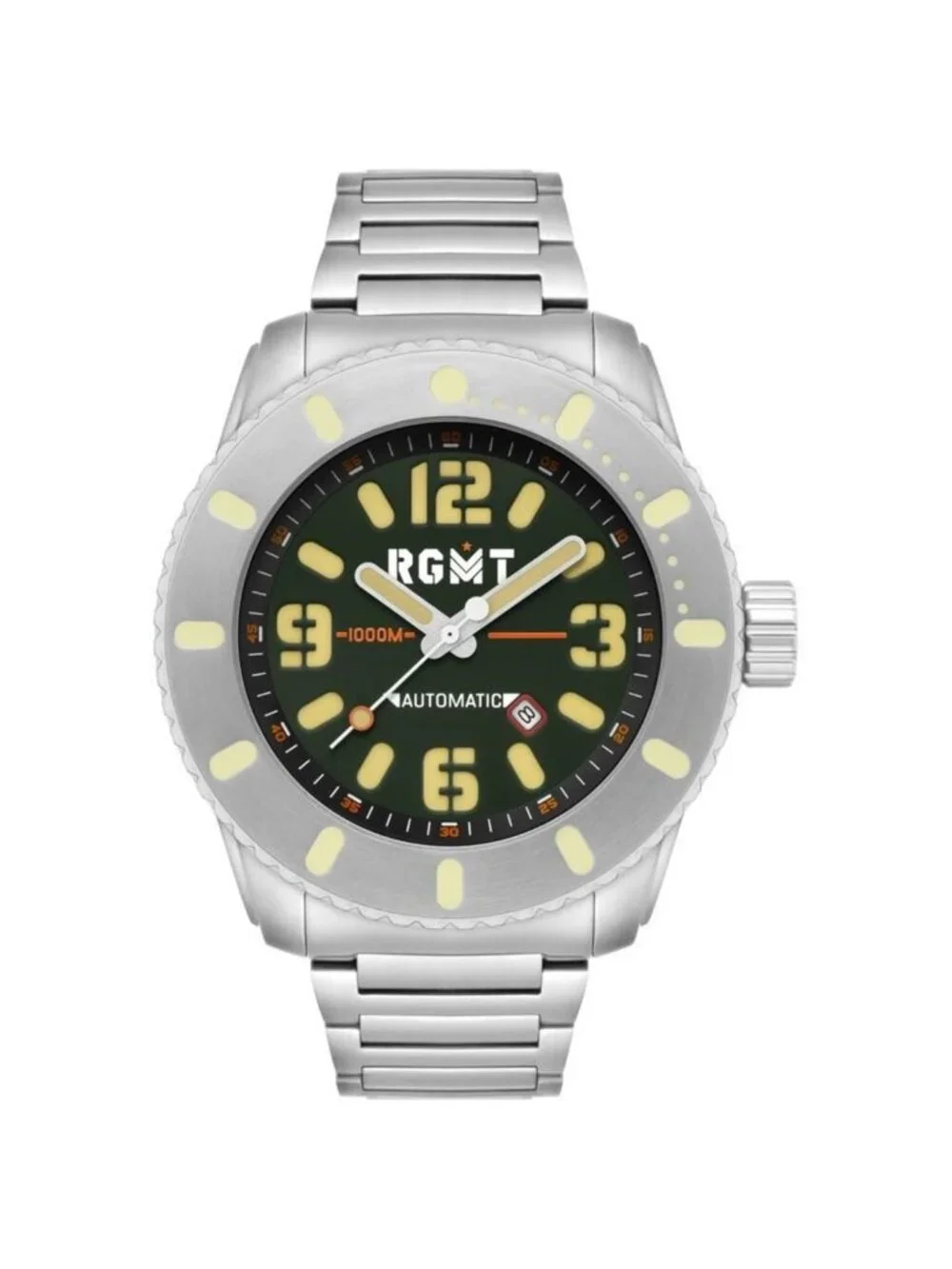 NWT Rgmt All Brite Automatic Silver Dial Men's Watch